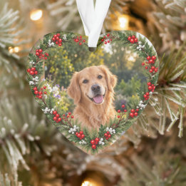 Couronne de Noël en houx avec photo de compagnie p