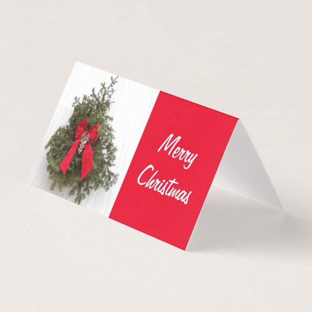 Couronne de Noël et Bow rouge (Front)