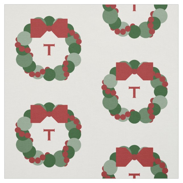 Couronne de Noël géométrique avec tissu monographi (Échantillon)
