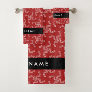 Couronne de Noël, Rouge, Votre nom, Personnaliser