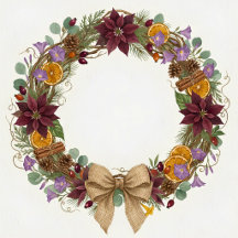 Couronne de Noël Tropicale Ornement en Céramique