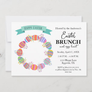 Couronne de Pâques pour invitation au brunch