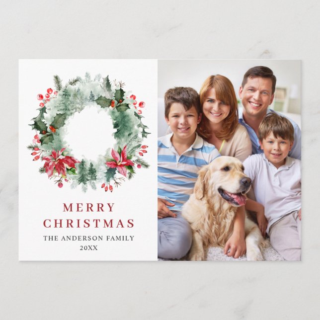 Couronne de paysage houx baie pin 3 PHOTO Carte de (Devant)