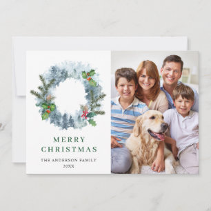 Couronne de paysage Noël Forêt 4 PHOTO Carte de vœ
