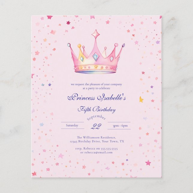 Couronne de Princesse de Budget Conte de Fées 5ème (Devant)
