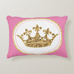 Couronne de princesse rose en or Coussin personnal