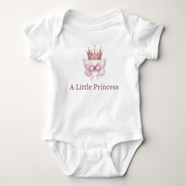 Couronne de princesse rose royale Body bébé (Devant)