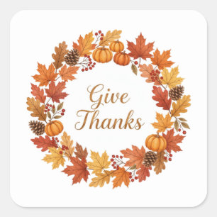 Couronne de remerciements Autocollant de Thanksgiv