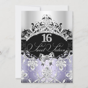 Couronne de Sparkle Violet pour Invitation d'anniv