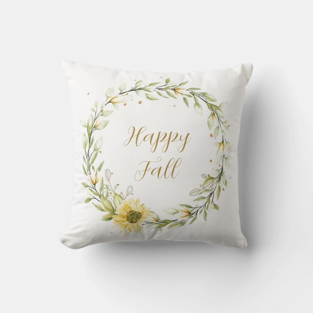 Couronne de tournesol avec oreiller jetable à text (Recto)
