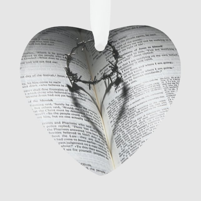 Couronne d'épines Coeur et Bible (devant)