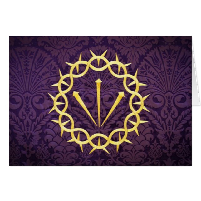 Couronne D'Or D'Épines Sur Arrière - plan Violet N (Devant horizontal)
