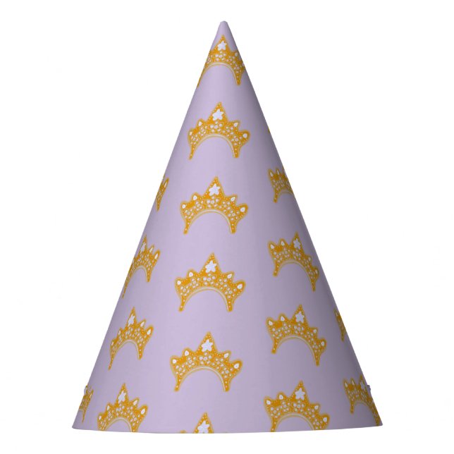 Couronne dorée en lilas fille princesse chapeau d' (Devant)