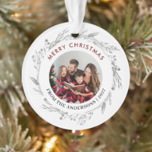 Couronne élégante grise argentée Photo Joyeux Noël