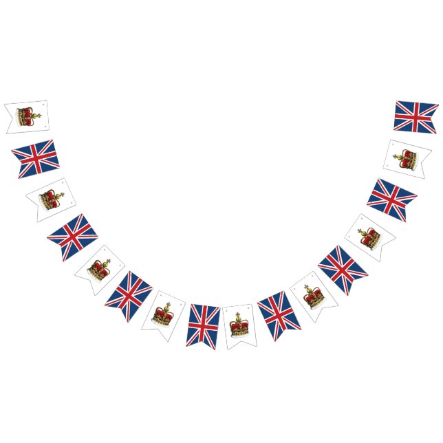 Couronne et drapeau royaux d'Union Jack (Tout)
