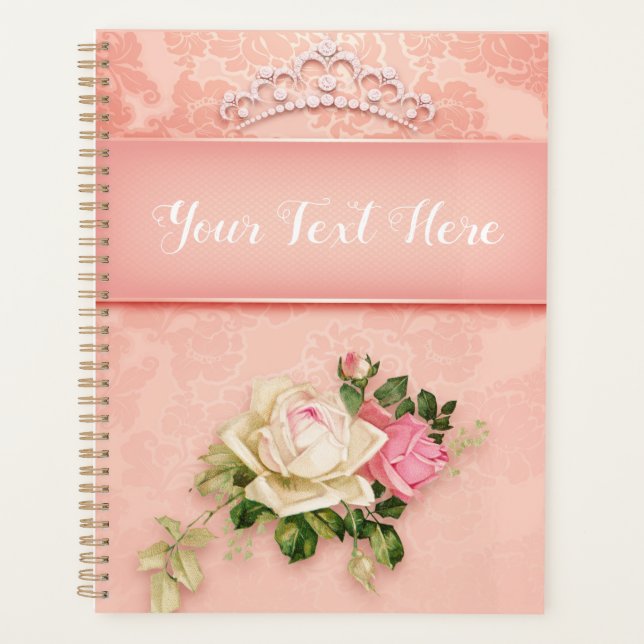 Couronne et Rose rose (Devant)