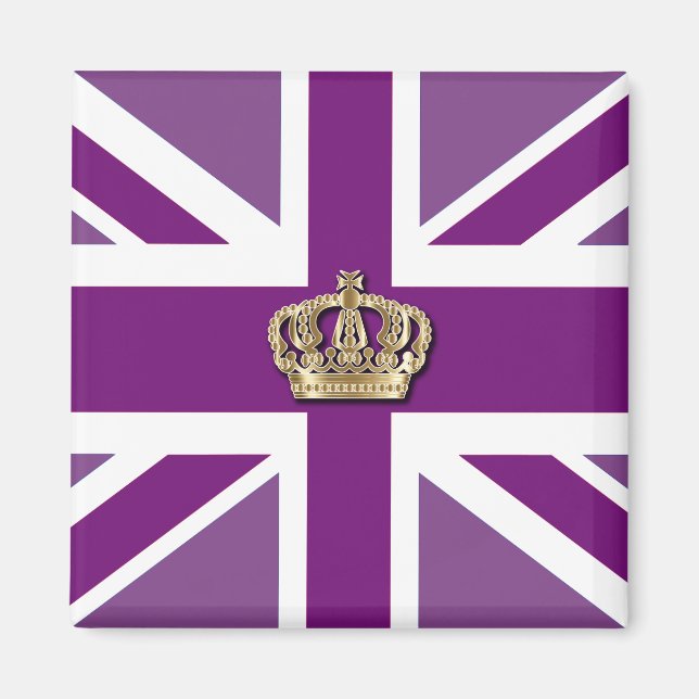 Couronne et Union Jack Patriotic Magnet (Devant)