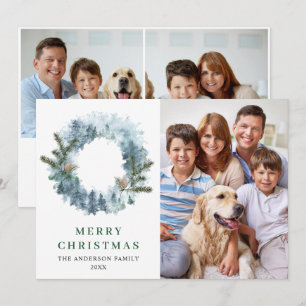 Couronne festive de houx Noël 3 PHOTO Carte de vœu