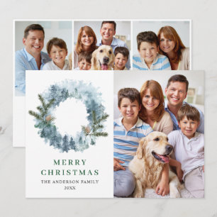 Couronne festive de houx Noël 4 PHOTO Carte de vœu