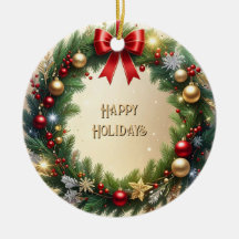 Couronne festive de Noël Ornement de vacances