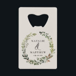 Couronne feuillage rustique fête de mariage d'hive<br><div class="desc">Les couples rustiques en couronne de feuillage nomment mariage design. Avec un beau feuillage d'aquarelle,  des fleurs blanches et écriture manuscrite. Ce design moderne est sûr de définir le style de votre prochaine fête.</div>