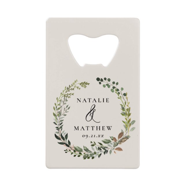 Couronne feuillage rustique fête de mariage d'hive (Devant)