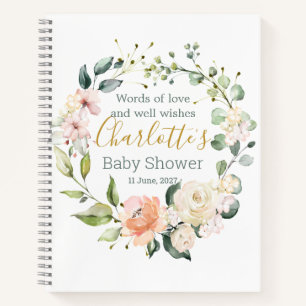 Couronne florale, Baby shower du feuillage Livre d