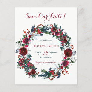 Couronne florale hivernale de budget mariage à ann