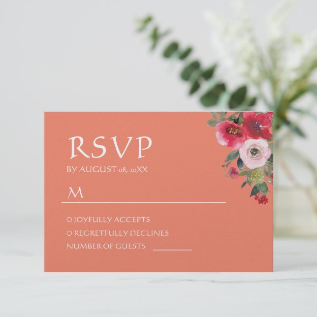 Couronne florale orange RSVP mariage chinois (Debout devant)
