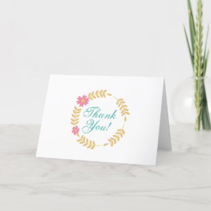 Couronne florale rose jaune Merci Entreprise