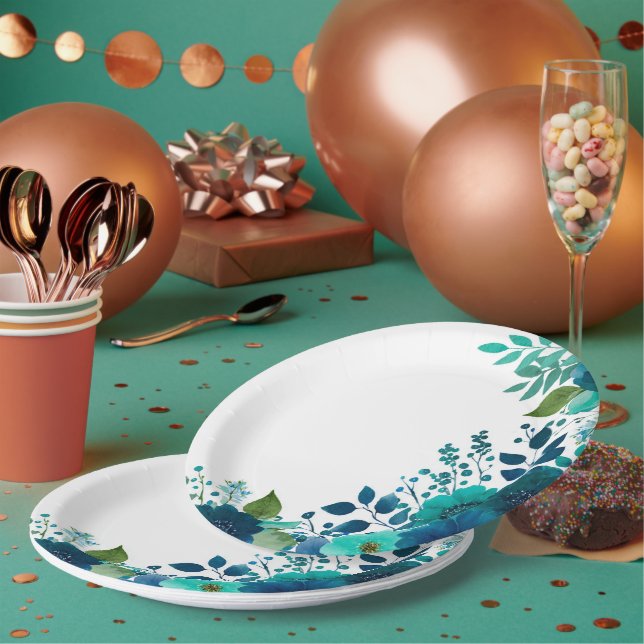 Couronne florale rustique de ferme assiette en pap (Multi)