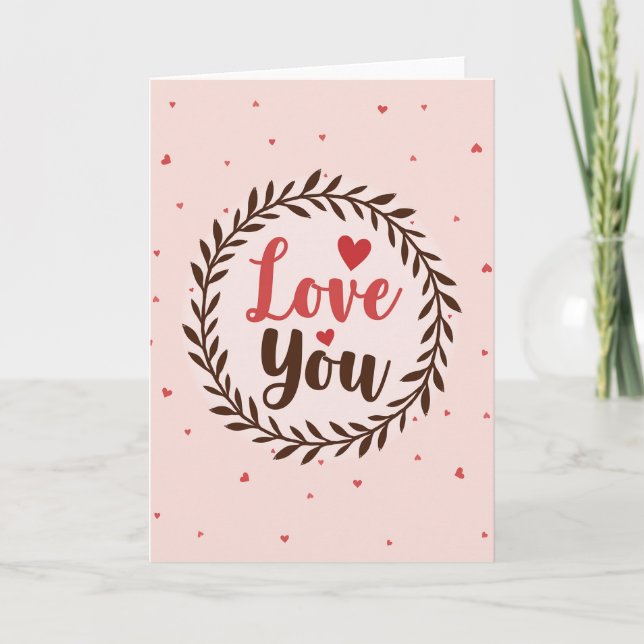 Couronne « Je t'aime » Carte la plus douce (Devant)