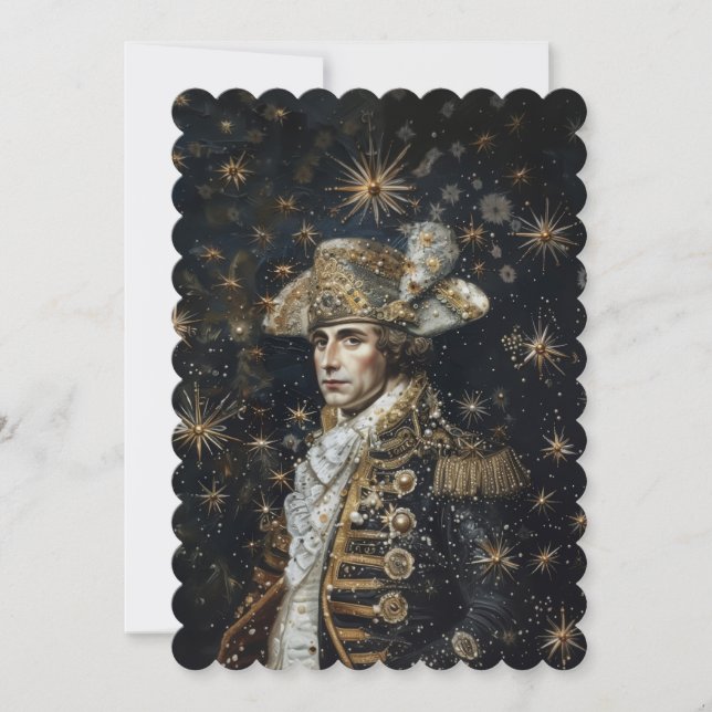 Couronne Napoléon - Invitation à plat 12,7 cm x 17 (Devant)