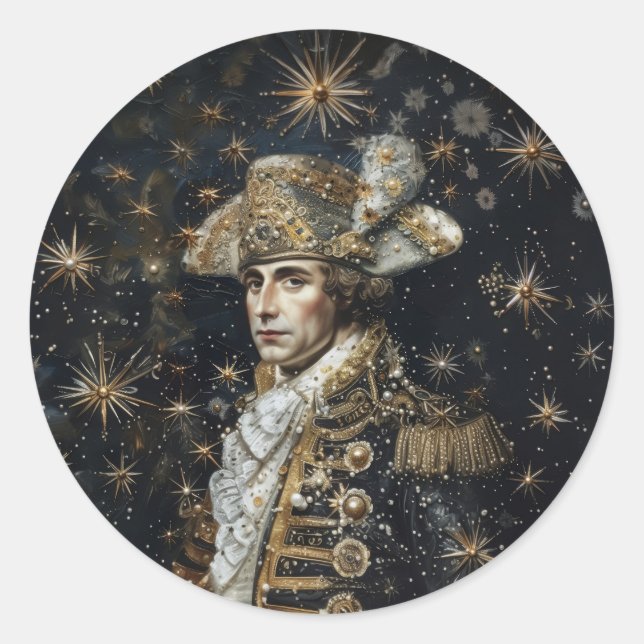 Couronne Napoléon - Stickers ronds pour papeterie (Devant)