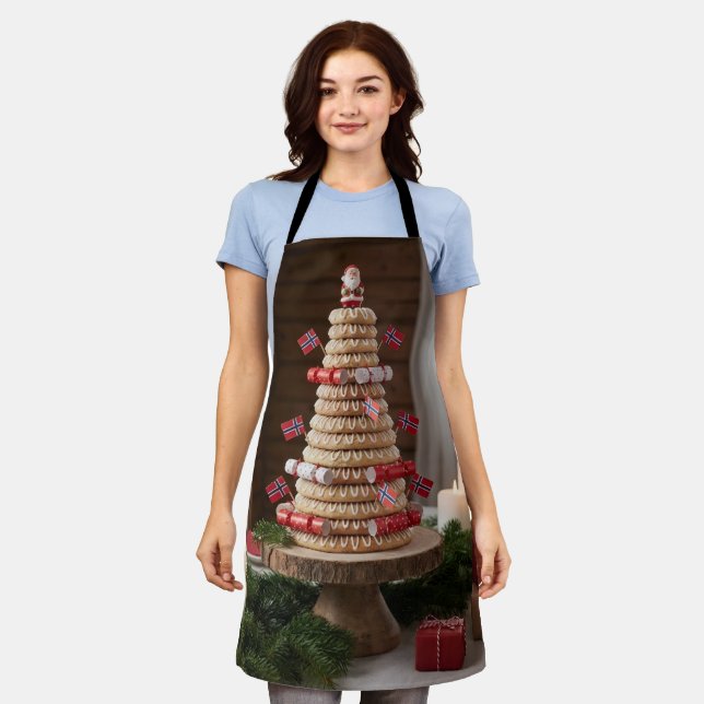 Couronne norvégienne Kransekake, Tablier (Porté)