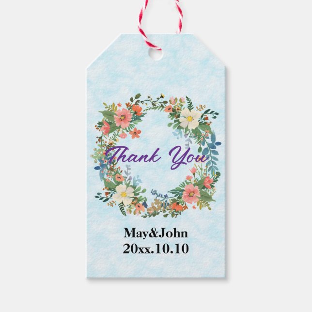 Couronne rose pour les étiquettes cadeaux et les e (Devant)