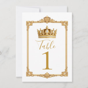 Couronne Royale en Or Numéro de Table