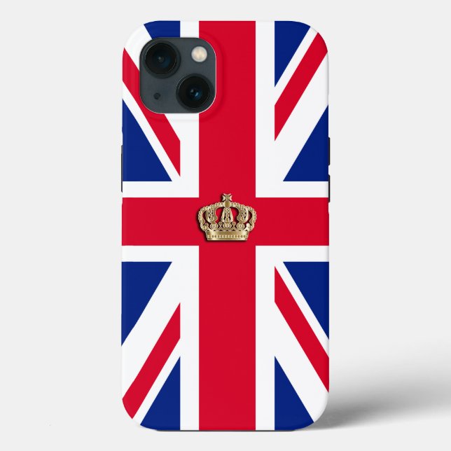 Couronne sur le Coque du drapeau britannique patri (Verso)
