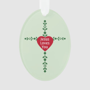 Couronne verte élégante Croix Joyeux Noël Simple