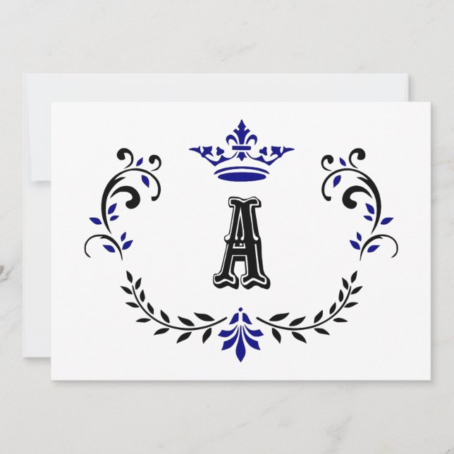 Couronne Wreath A Monogramme (Devant)