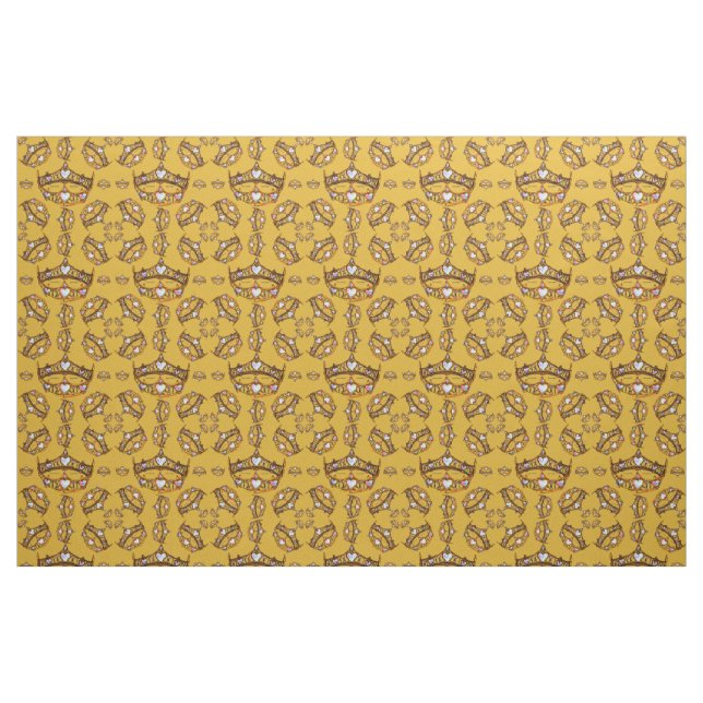 couronnes d'or Queen of Hearts et tissu d'or tiara (Fat Quarter)