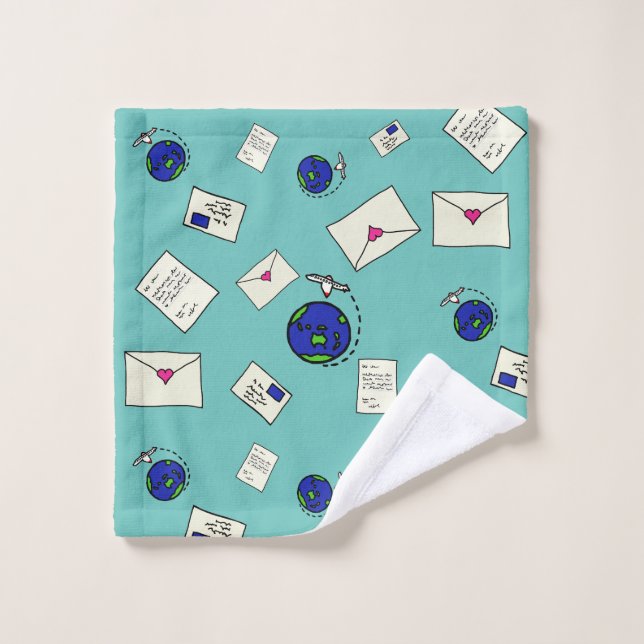 Courrier dans le monde (Gant de toilette)