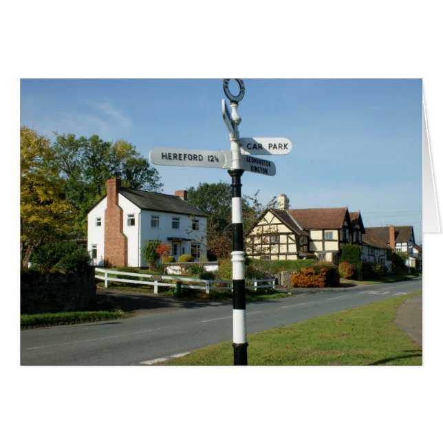 Courrier de signe de village de Weobley (Devant Horizontal)