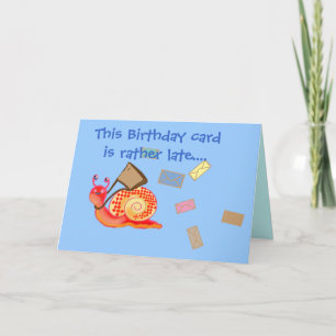 Courrier électronique - carte d'anniversaire tardi