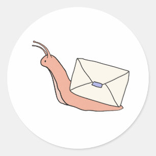 Courrier mignon escargot escargot avec autocollant
