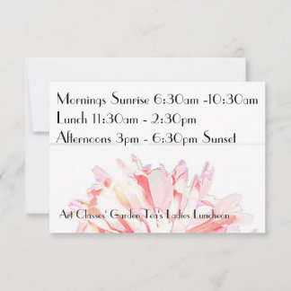 Cours d'art Dîner Dîner Dîner Dîner Invitation Thé