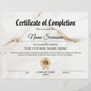 Cours d'attribution de certificat de participation