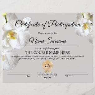 Cours d'attribution de certificat de participation