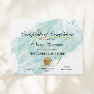 Cours d'attribution d'un certificat d'achèvement m