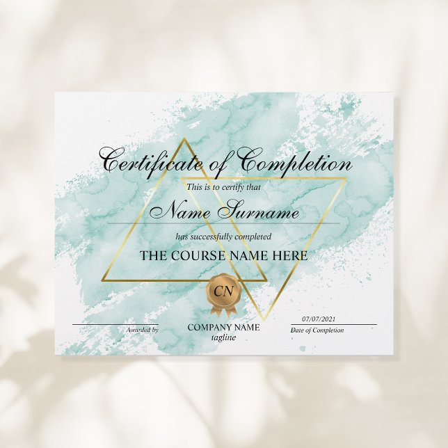 Cours d'attribution d'un certificat d'achèvement m (Créateur téléchargé)